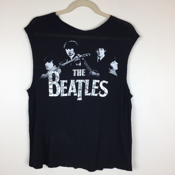 Beatles Tops - Beatles | Graphic Sleeveless Burnout Tee Medium